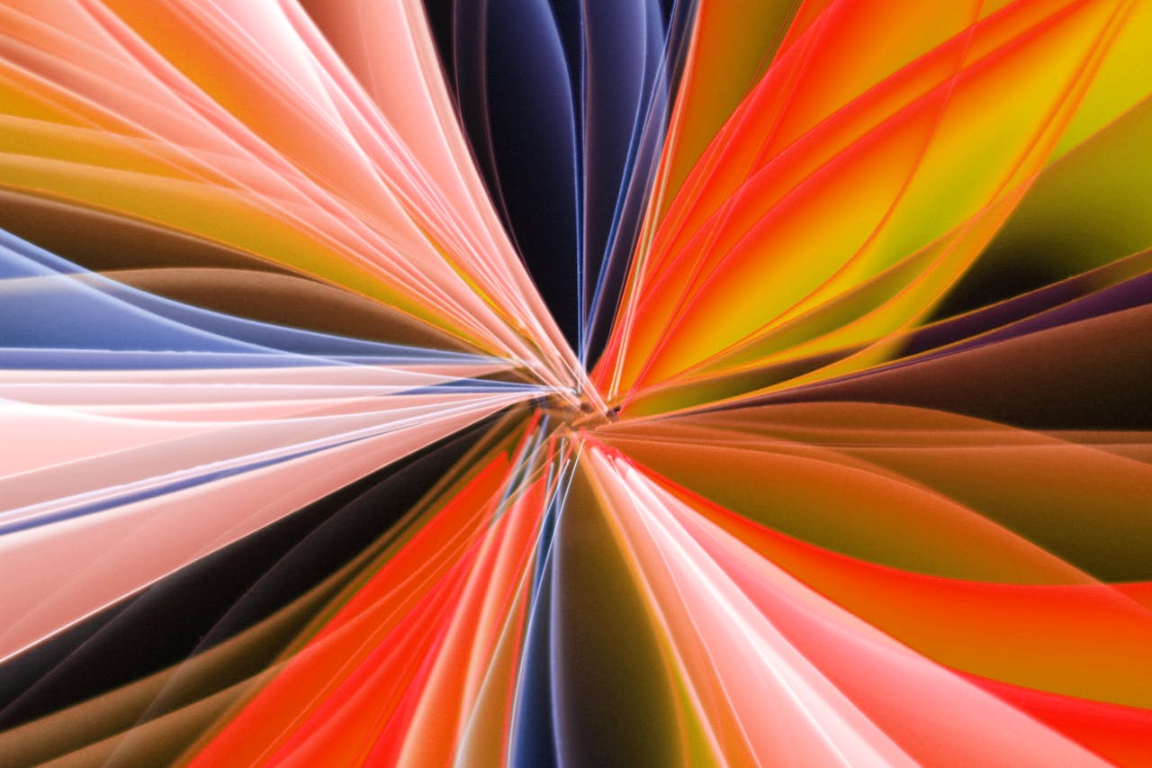 Vibrant abstract art showcasing dynamic, colorful patterns and shapes.